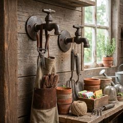 Cast Iron Faucet Wall Hook Set of 2
