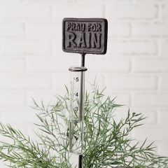 Cast Iron Pray For Rain Gauge