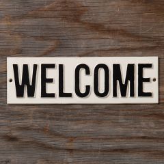 Cast Iron Rectangle Welcome Sign