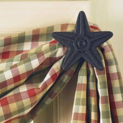 Cast Iron Star Curtain Hook Set of 2
