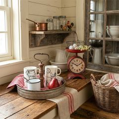 Casual Country Single Tin Tray With Handle