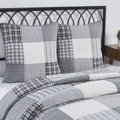 Casual farmhouse Quilted Euro Sham Set of 2