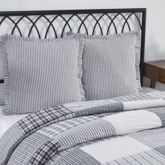 Casual Farmhouse Ticking Stripe Euro Sham