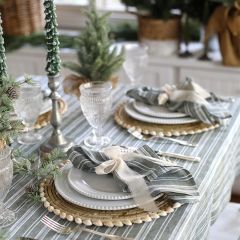 Casual Stripe Dinner Napkins Set of 4