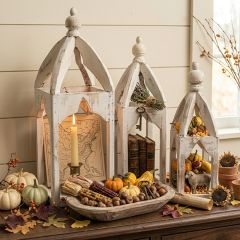 Cathedral Style Lantern Set of 3