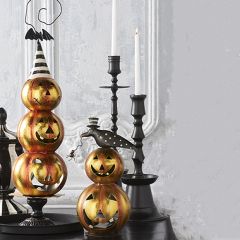 Stacked Jack O Lantern Tabletop Decor