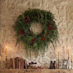 Cedar Pine and Berry Decorative Wreath