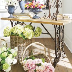 Scroll Leg Farmhouse Console Table