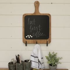 Chalkboard Cutting Board Wall Hook Rack