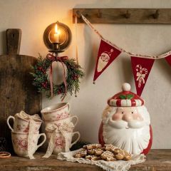 Cheerful Santa Ceramic Cookie Jar