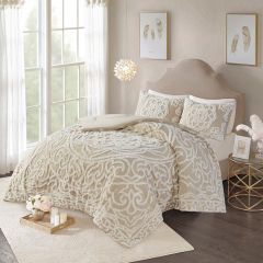 Chenille Medallion Cotton Comforter Mini Set