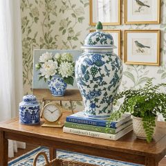 Cherry Blossom Garden Porcelain Ginger Jar