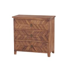 Chevron Pattern 3 Drawer Chest
