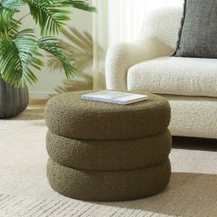 Chic Comforts Fabric Covered Ottoman