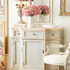 Chic Farmhouse Distressed Console Cabinet