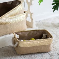 Chic Farmhouse Rope Handled Nesting Baskets Set of 3