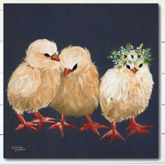 Chick Trio Wrapped Canvas Wall Art