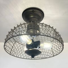 Chicken Wire Flush Mount Ceiling Light