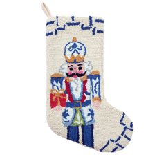 Chinoiserie Holiday Nutcracker Hook Stocking