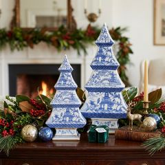Chinoiserie Tree Figures Set of 2