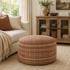 Chris Loves Julia x Loloi Wallace Collection Round Pouf