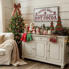 Christmas Blend Hot Cocoa Canvas Wall Sign