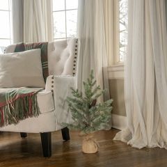 Christmas Time Kringle Pine With Burlap Base