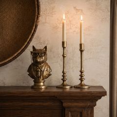Classic Accents Brass Finish Candle Holder