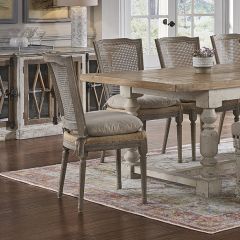 Classic Cane Back Dining Chair With Cushion