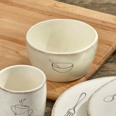 Classic Cream Farmhouse Cereal Bowl Bundle