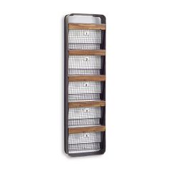 Classic Farmhouse 5 Basket Wall Organizer