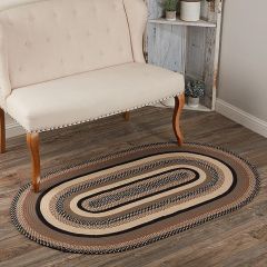 Classic Farmhouse Braided Jute Oval Accent Rug