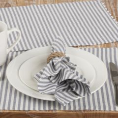 Classic Farmhouse Ticking Blue Stripe Napkins Set of 4