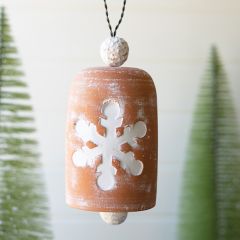 Clay Snowflake Bell Ornament