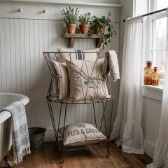 Collapsible Wire Farmhouse Basket Stand