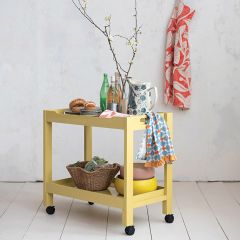 Contemporary Chic Tiered Rolling Bar Cart