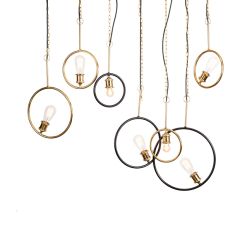 Contemporary Farmhouse Floating Circles Pendant Light