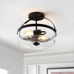 Contemporary Farmhouse Flush Mount Ceiling Light