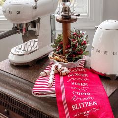 Cookies and Reindeer Holiday Kitchen Towel Set of 2