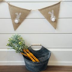 Cottontail Burlap Pennant Banner