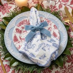 Countryside Christmas Pine Toile Napkin Set of 6