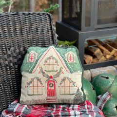Cozy Christmas Cottage Accent Pillow