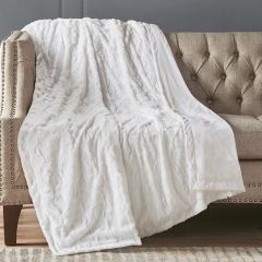Cozy Faux Fur Farmhouse Throw Blanket