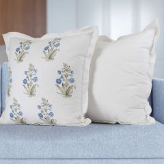 Crisp White Cotton Linen Throw Pillow Cover