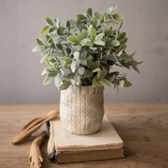 Criss Cross Potted Artificial Sage Bush Arrangement