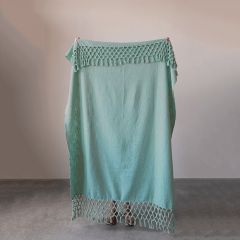 Crochet Edge Cotton Throw