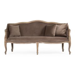 Curved Back Fabric Upholstered Sofa