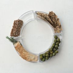Curved Glass Display Dish Set of 4