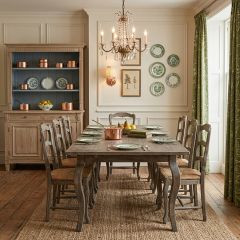 Curved Leg Oak Extendable Dining Table