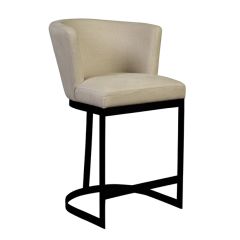 Curved Upholstered Counter Stool